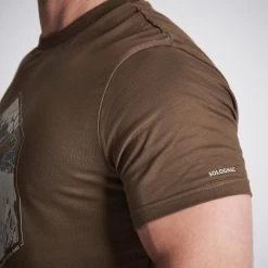 Men's Hunting Short-Sleeved T-Shirt Cotton - 100 Deer Brown 12 Men's Hunting Short-Sleeved T-Shirt Cotton - 100 Deer Brown -Outdoor Adventure Shop 100 hunting cotton short sleeved t shirt men 4