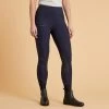 Women's Horse Riding Light Leggings - 100 Blue -Outdoor Adventure Shop 100 light horseback riding jodhpurs women