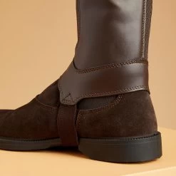 100 Mesh Adult Horseback Riding Half-Chaps - Brown -Outdoor Adventure Shop 100 mesh adult horseback riding half chaps brown 2