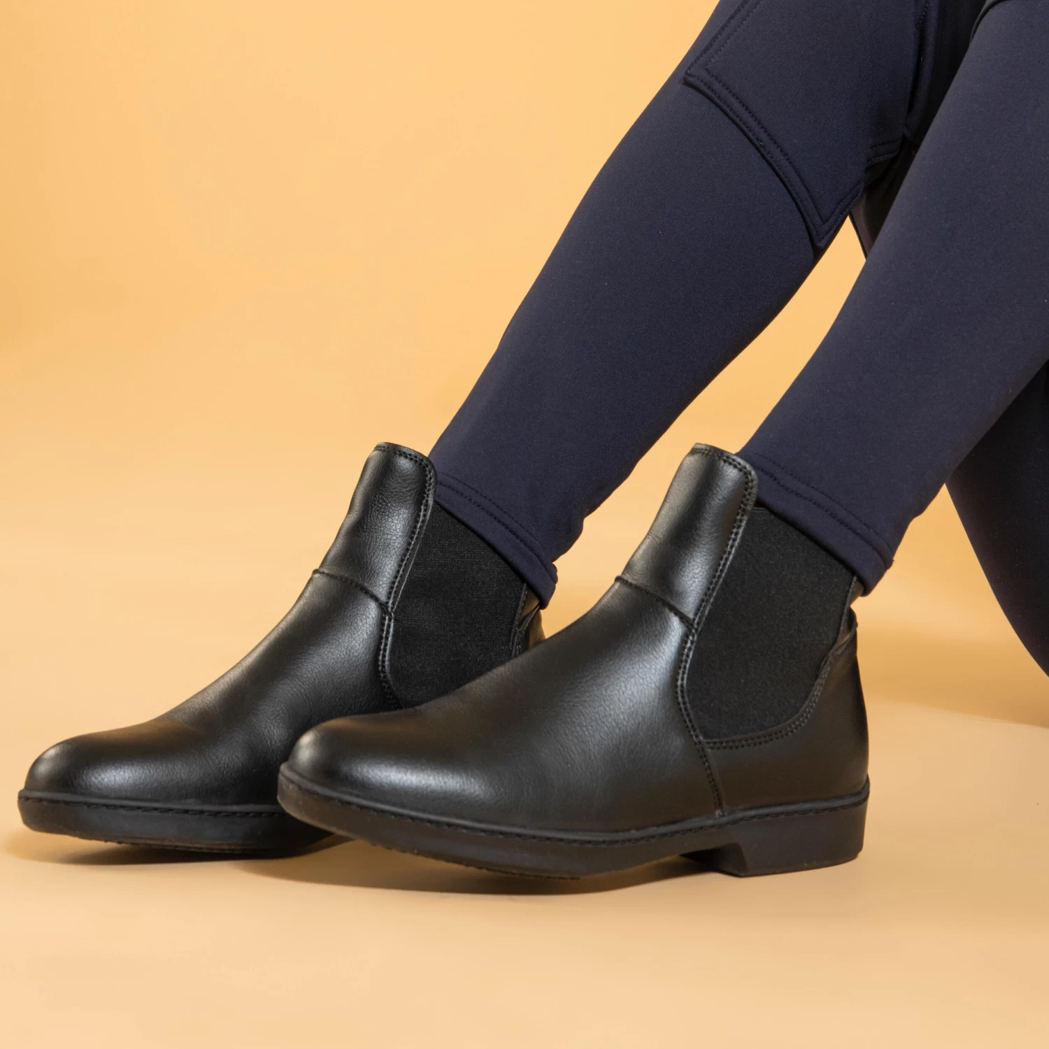 Kids' Horse Riding Warm Jodhpurs 100 - Navy 7 Kids' Horse Riding Warm Jodhpurs 100 - Navy - Image 5