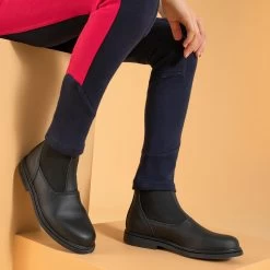 Kids' Horse Riding Jodhpurs 120 - Navy/Cardinal Pink -Outdoor Adventure Shop 120 horse riding breechess kids 5