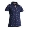 Girls' Horse Riding Short-Sleeved Polo Shirt 140 - Navy -Outdoor Adventure Shop 140horseback riding polo shirt girls