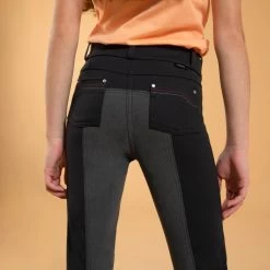 180 Fullseat Kids' Full Seat Horseback Riding Jodhpurs - Black/Grey -Outdoor Adventure Shop 180 fullseat kids full seat horseback riding jodhpurs black grey 3