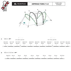 Quechua 4-Person Camping Tent - Arpenaz 4.2 Blue -Outdoor Adventure Shop 4 person camping tent arpenaz 42 blue 8