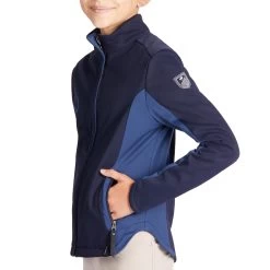 500 Children's Horse Riding Softshell Jacket - Navy/Blue -Outdoor Adventure Shop 500 children s horse riding softshell jacket navy blue 5