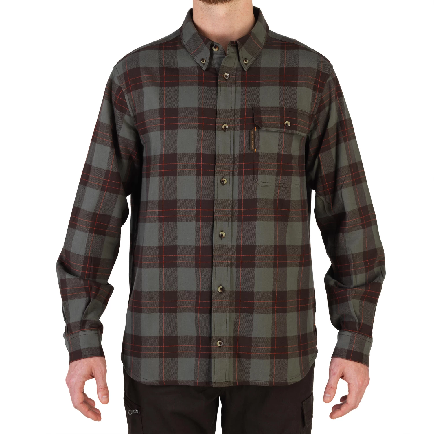 500 Hunting Long-sleeved Warm Cotton Shirt - Men 4 500 Hunting Long-sleeved Warm Cotton Shirt - Men - Image 2