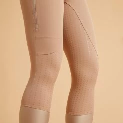 Women's Horse Riding Lightweight Jodhpurs Fullgrip 580 - Beige -Outdoor Adventure Shop 580 fullgrip horseback riding jodhpurs women 5