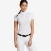 Women's Horse Riding Short-Sleeved Competition Polo - 500 White -Outdoor Adventure Shop 900 horse riding short sleeved show shirt w