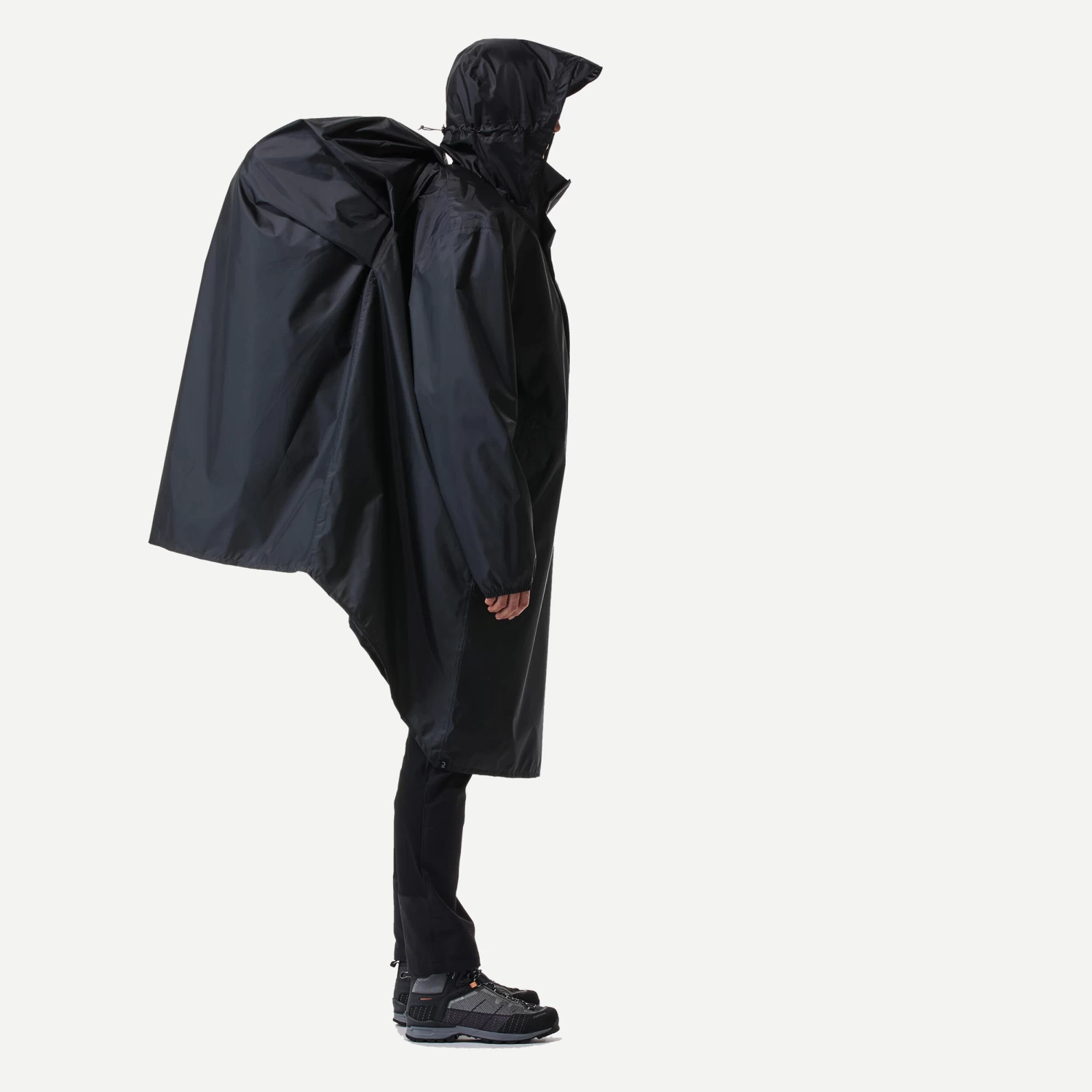 Hiking Rain Poncho 60 L - MT 500 Black 3 Hiking Rain Poncho 60 L - MT 500 Black - Image 2