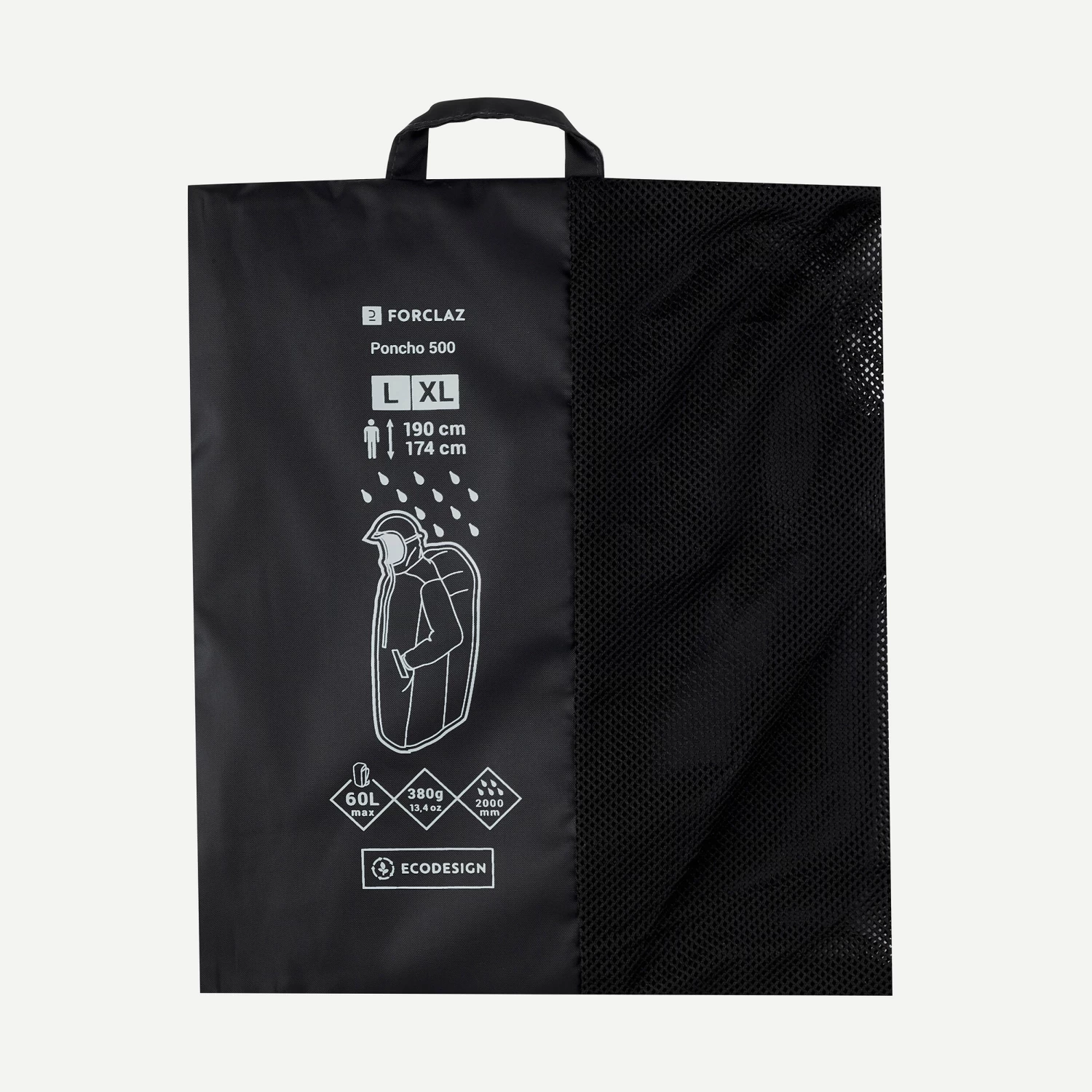 Hiking Rain Poncho 60 L - MT 500 Black 7 Hiking Rain Poncho 60 L - MT 500 Black - Image 6