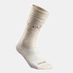 Quechua Hiking Socks - U-Warm SH 500 Black/Linen -Outdoor Adventure Shop hiking socks u warm sh500 black linen 3