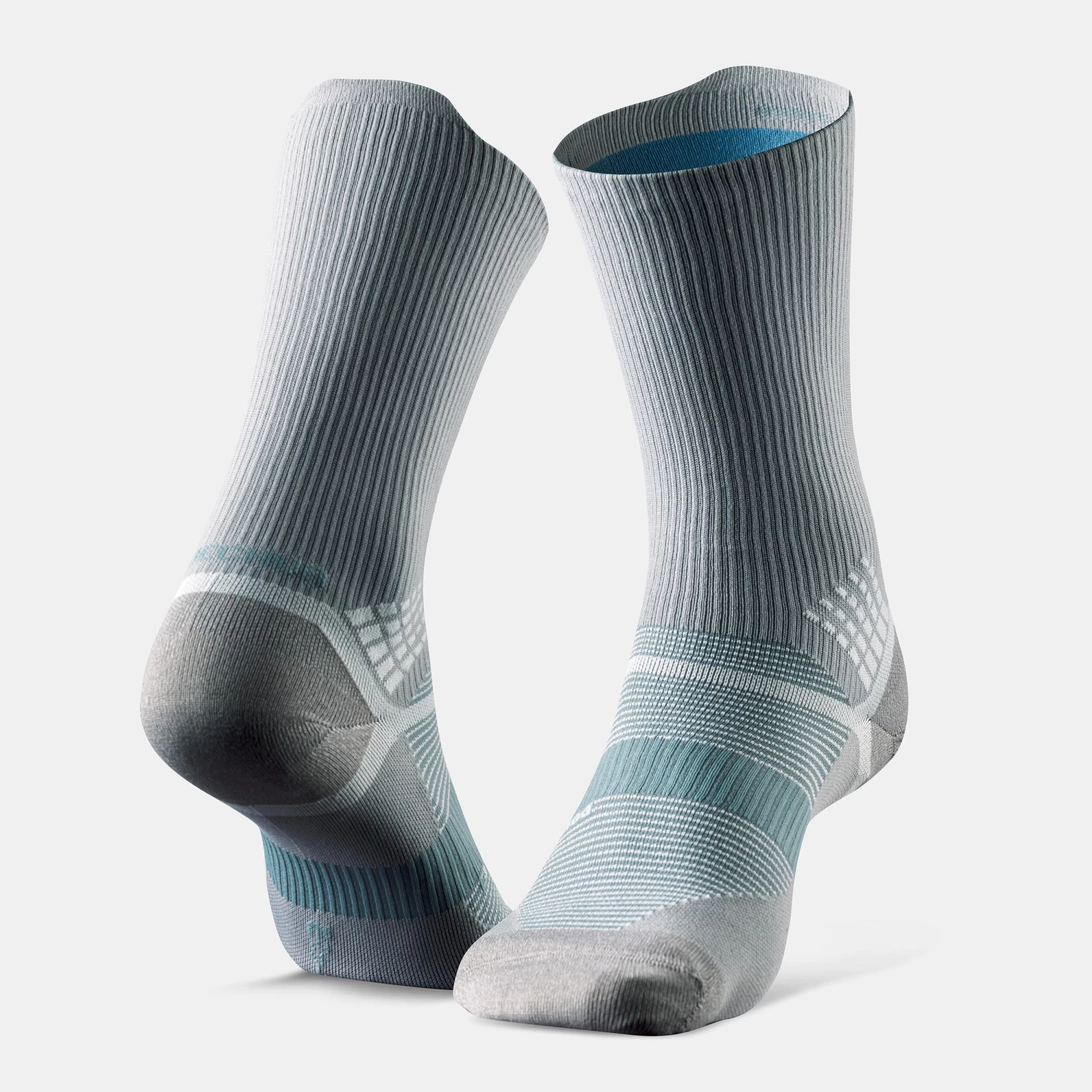 Quechua Hiking Socks X2 Pairs - 520 Grey 4 Quechua Hiking Socks X2 Pairs - 520 Grey - Image 2