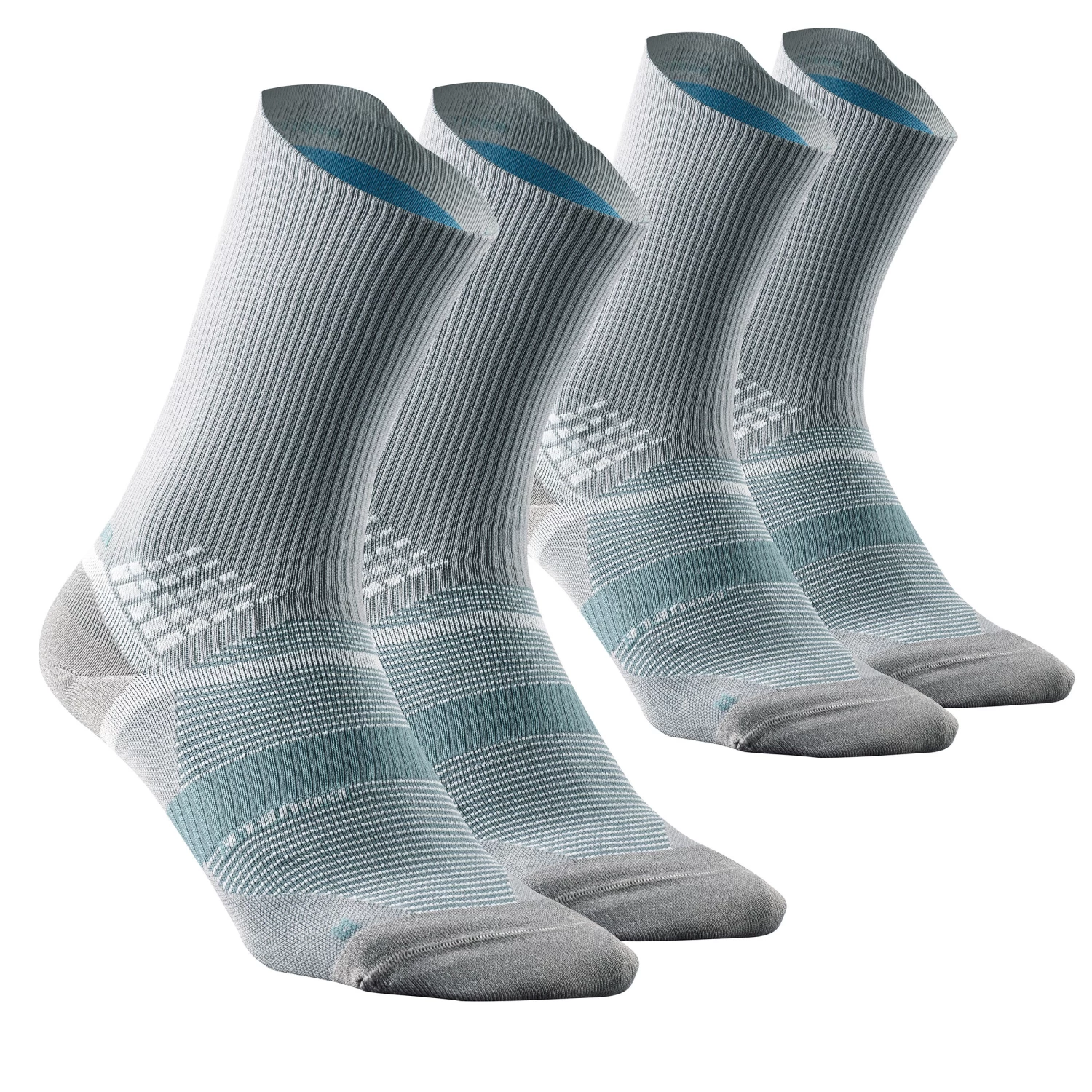Quechua Hiking Socks X2 Pairs - 520 Grey 3 Quechua Hiking Socks X2 Pairs - 520 Grey