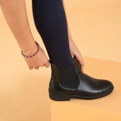 Kids' Horse Riding Suede Patch Jodhpurs 140 - Navy -Outdoor Adventure Shop horse riding breeches 140 kids 5