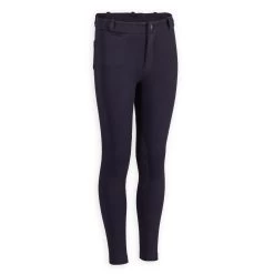 Kids' Horse Riding Suede Patch Jodhpurs 140 - Navy -Outdoor Adventure Shop horse riding breeches 140 kids 7