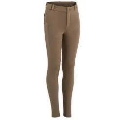 Kids' Horse Riding Suede Patch Jodhpurs 140 - Brown -Outdoor Adventure Shop kid horse riding jodhpurs 140 brown 6