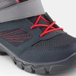 Quechua Kids' Hiking Boots - MH 100 Grey/Red -Outdoor Adventure Shop kids hiking boots mh 100 grey red 4