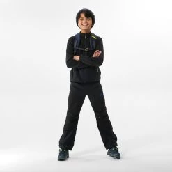 Quechua Kids’ Hiking Fleece Jacket - MH 150 Black -Outdoor Adventure Shop kids hiking fleece jacket mh 150 black 1