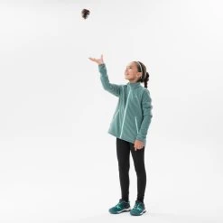 Quechua Kids’ Hiking Fleece Jacket - MH 150 Green -Outdoor Adventure Shop kids hiking fleece jacket mh 150 green 1