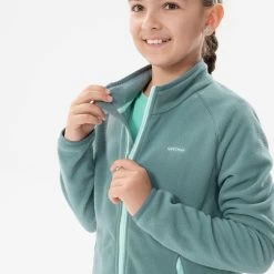 Quechua Kids’ Hiking Fleece Jacket - MH 150 Green -Outdoor Adventure Shop kids hiking fleece jacket mh 150 green 4