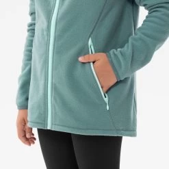 Quechua Kids’ Hiking Fleece Jacket - MH 150 Green -Outdoor Adventure Shop kids hiking fleece jacket mh 150 green 5