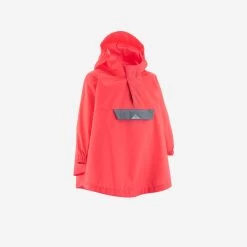 Quechua Kids’ Hiking Poncho - MH 100 Red
