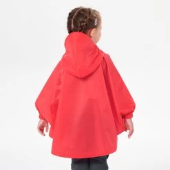 Quechua Kids’ Hiking Poncho - MH 100 Red -Outdoor Adventure Shop kids hiking poncho mh 100 red 3