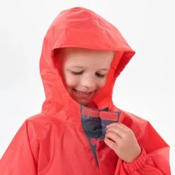 Quechua Kids’ Hiking Poncho - MH 100 Red -Outdoor Adventure Shop kids hiking poncho mh 100 red 5