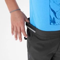 Quechua Kids’ Hiking Shorts – MH 100 Dark Grey -Outdoor Adventure Shop kids hiking shorts mh 100 dark grey 5