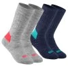 Quechua Kids' Hiking Socks - Warm SH 100 Grey -Outdoor Adventure Shop kids hiking socks warm sh 100 grey