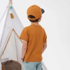 Quechua Kids’ Hiking T-Shirt- MH 100 Brown -Outdoor Adventure Shop kids hiking t shirt mh 100 brown 4