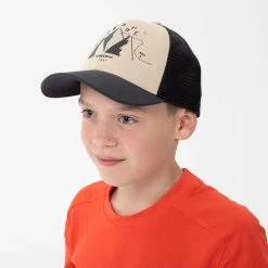 Quechua Kids’ Hiking Trucker Cap - MH 100 Beige -Outdoor Adventure Shop kids hiking trucker cap mh 100 beige 3