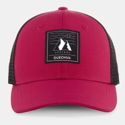 Quechua Kids’ Hiking Trucker Cap - MH 100 Pink -Outdoor Adventure Shop kids hiking trucker cap mh 100 pink 2