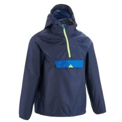 Quechua Kids’ Waterproof Hiking Jacket - MH 100 Navy Blue