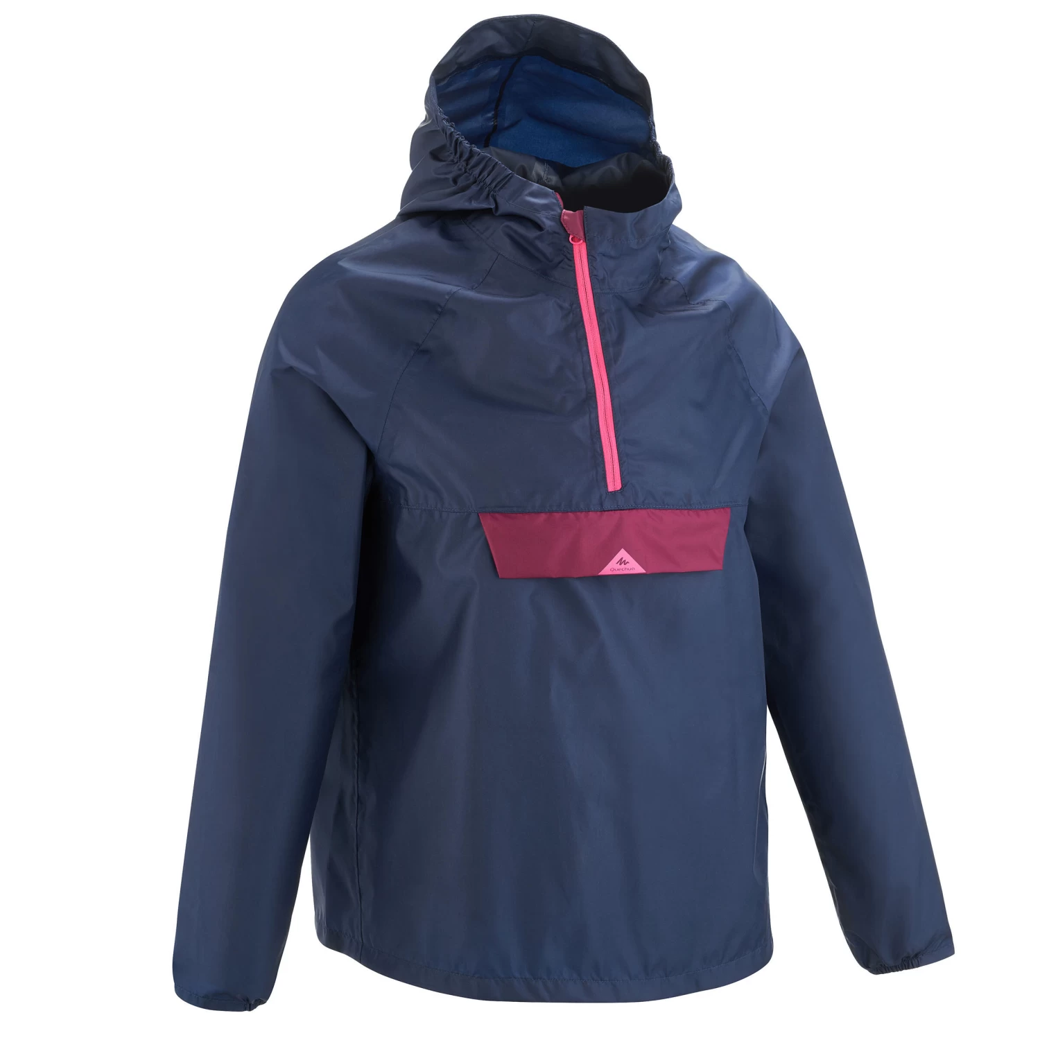 Quechua Kids’ Waterproof Hiking Jacket - MH 100 Navy Blue/Pink 3 Quechua Kids’ Waterproof Hiking Jacket - MH 100 Navy Blue/Pink