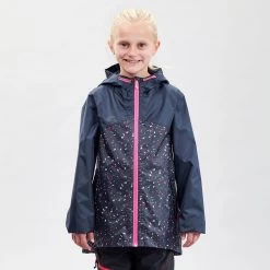 Quechua Kids’ Hiking Waterproof Jacket - MH 150 Navy Blue 13 Quechua Kids’ Hiking Waterproof Jacket - MH 150 Navy Blue -Outdoor Adventure Shop kids hiking waterproof jacket mh 150 navy blue 2