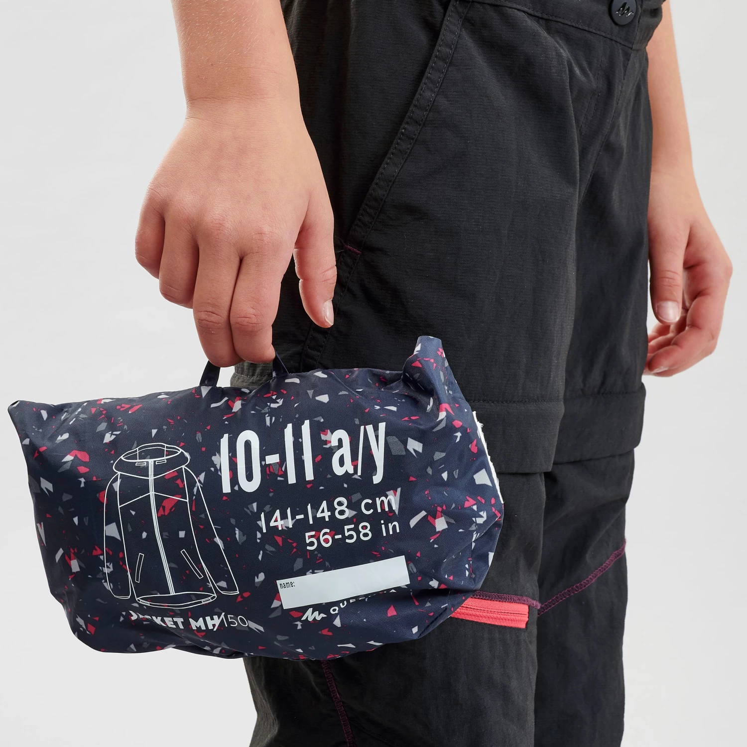 Quechua Kids’ Hiking Waterproof Jacket - MH 150 Navy Blue 11 Quechua Kids’ Hiking Waterproof Jacket - MH 150 Navy Blue - Image 9