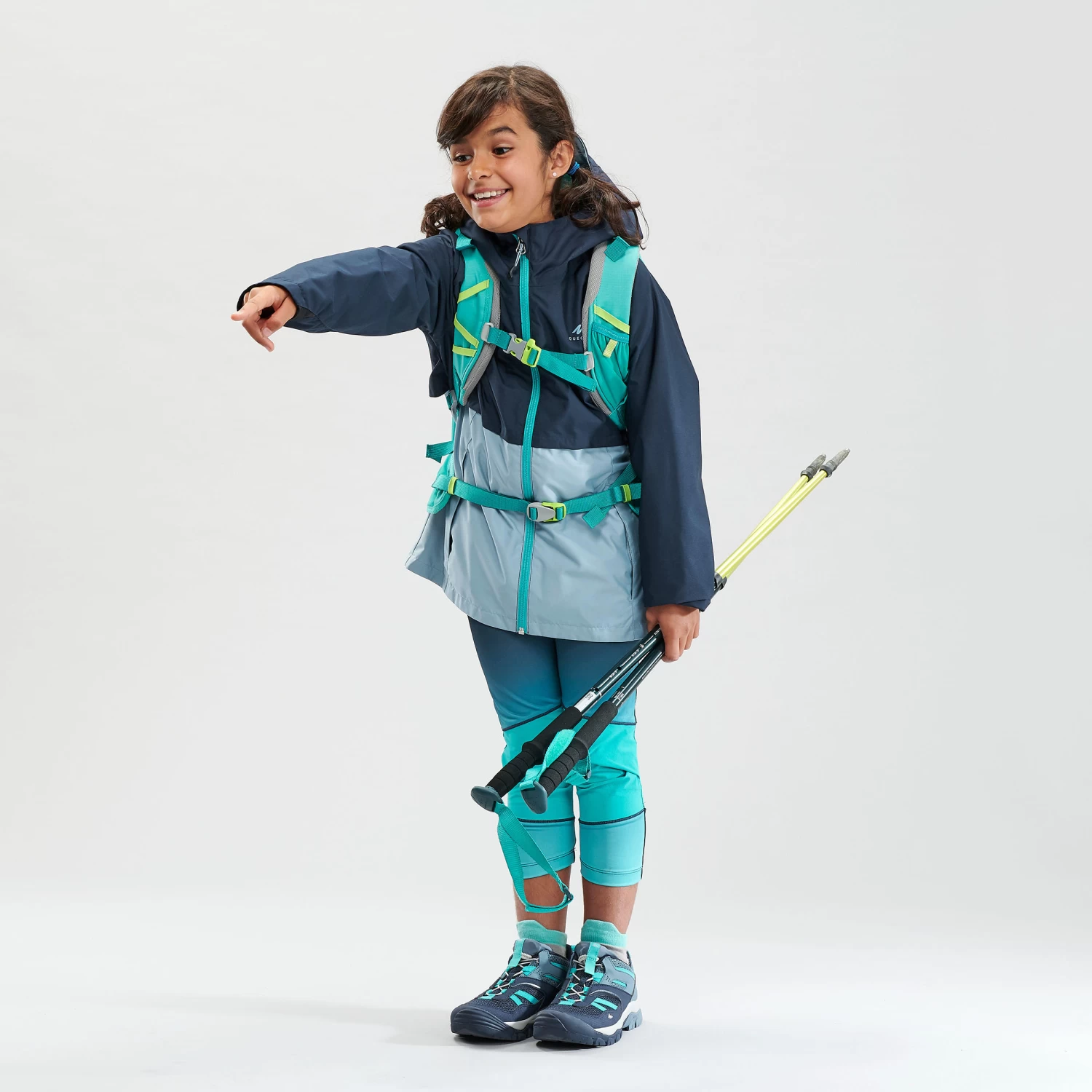 Quechua Kids' Hiking Jacket - MH 500 Blue 4 Quechua Kids' Hiking Jacket - MH 500 Blue - Image 2