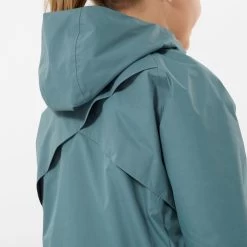 Quechua Kids’ Hiking Waterproof Jacket – MH 500 Green -Outdoor Adventure Shop kids hiking waterproof jacket mh 500 green 6