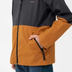 Quechua Kids’ Waterproof Hiking Jacket - MH 500 Grey/Orange -Outdoor Adventure Shop kids hiking waterproof jacket mh 500 grey orange 8