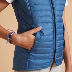 Kids' Horse Riding Padded Jacket 140 - Storm Blue -Outdoor Adventure Shop kids sleeveless horse riding padded jacket 100 blue 3