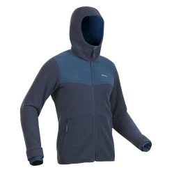 Quechua Men's Hiking Fleece Hoodie - U-Warm SH 100 Blue