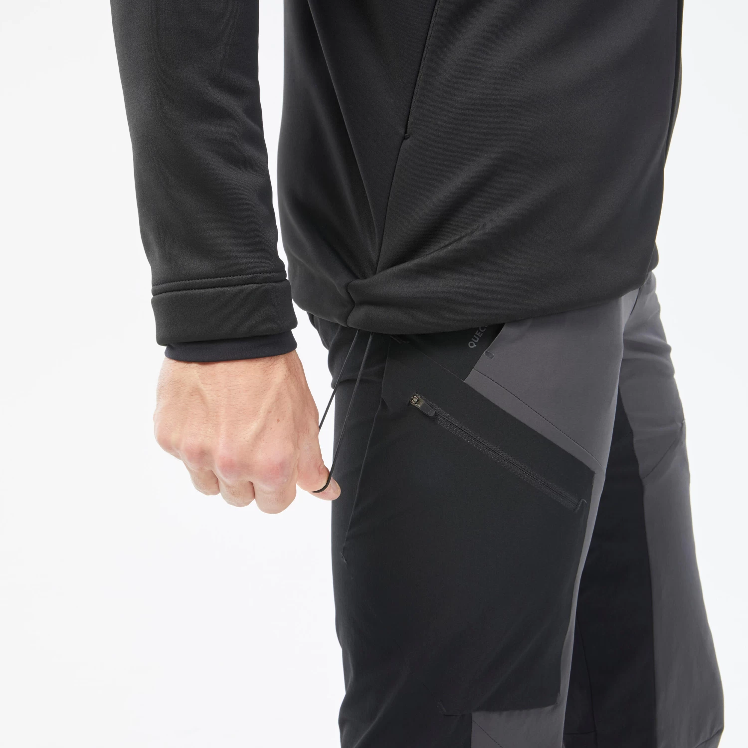 Quechua Men’s Hiking Fleece Jacket - MH 520 Black 10 Quechua Men’s Hiking Fleece Jacket - MH 520 Black - Image 8