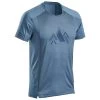 Quechua Men’s Hiking T-Shirt - MH 500 Blue/Grey -Outdoor Adventure Shop mens hiking t shirt mh 500 blue grey