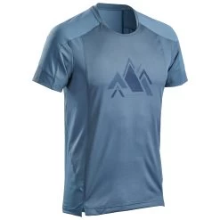 Quechua Men’s Hiking T-Shirt - MH 500 Blue/Grey