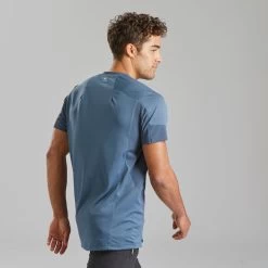 Quechua Men’s Hiking T-Shirt - MH 500 Blue/Grey 10 Quechua Men’s Hiking T-Shirt - MH 500 Blue/Grey -Outdoor Adventure Shop mens hiking t shirt mh 500 blue grey 3
