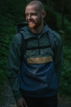 Quechua Men’s Hiking Waterproof Jacket - NH 150 Green/Blue -Outdoor Adventure Shop mens hiking waterproof jacket nh 150 green grey 7