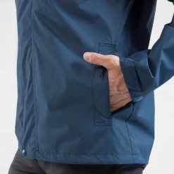 Quechua Men’s Hiking Waterproof Jacket – NH 500 Blue -Outdoor Adventure Shop mens hiking waterproof jacket nh 500 blue 3