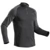 Quechua Men’s Long-Sleeve Hiking T-Shirt - Warm SH 100 Black