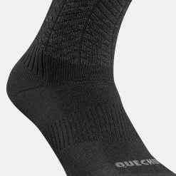 Quechua Mid-Height Hiking Socks - SH 500 Black -Outdoor Adventure Shop merino hiking socks u warm sh500 black 3